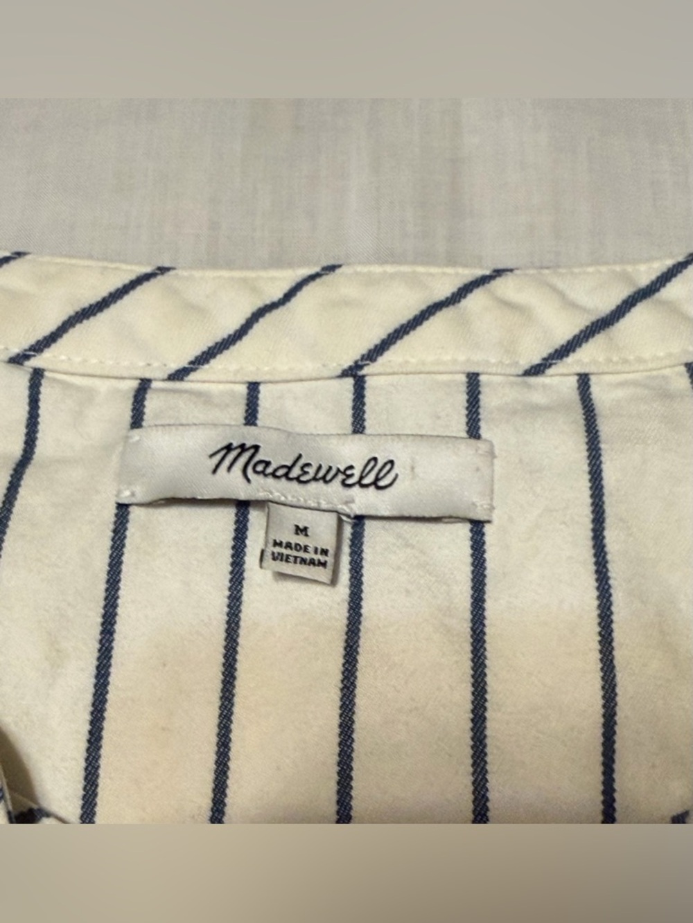 Madewell White Mini Skirt with Navy Stripes - Picture 11 of 13